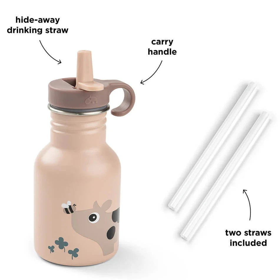 Botella de acero DONEBYDEER 350ml. · tiny farm rosa