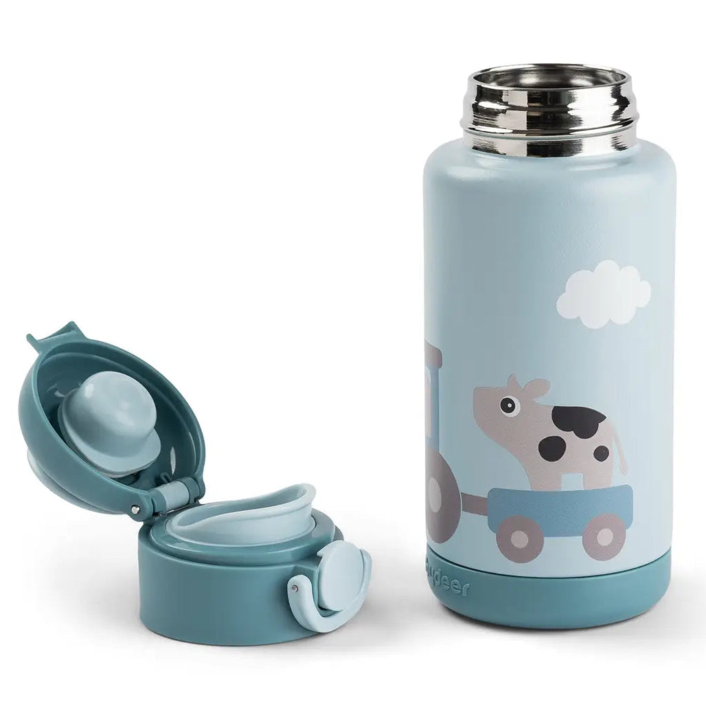 Botella de acero térmica DONEBYDEER tiny farm · azul