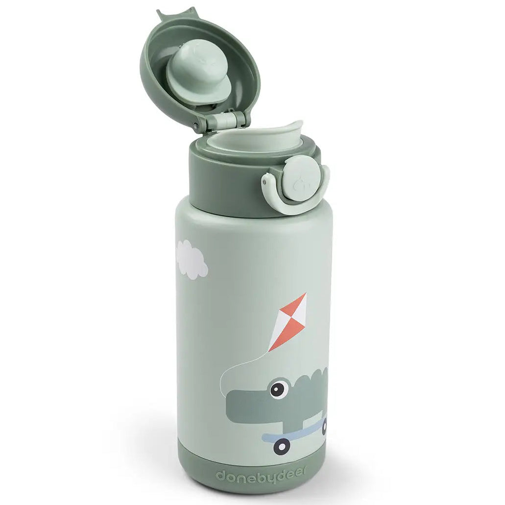 Botella de acero térmica DONEBYDEER playground · verde