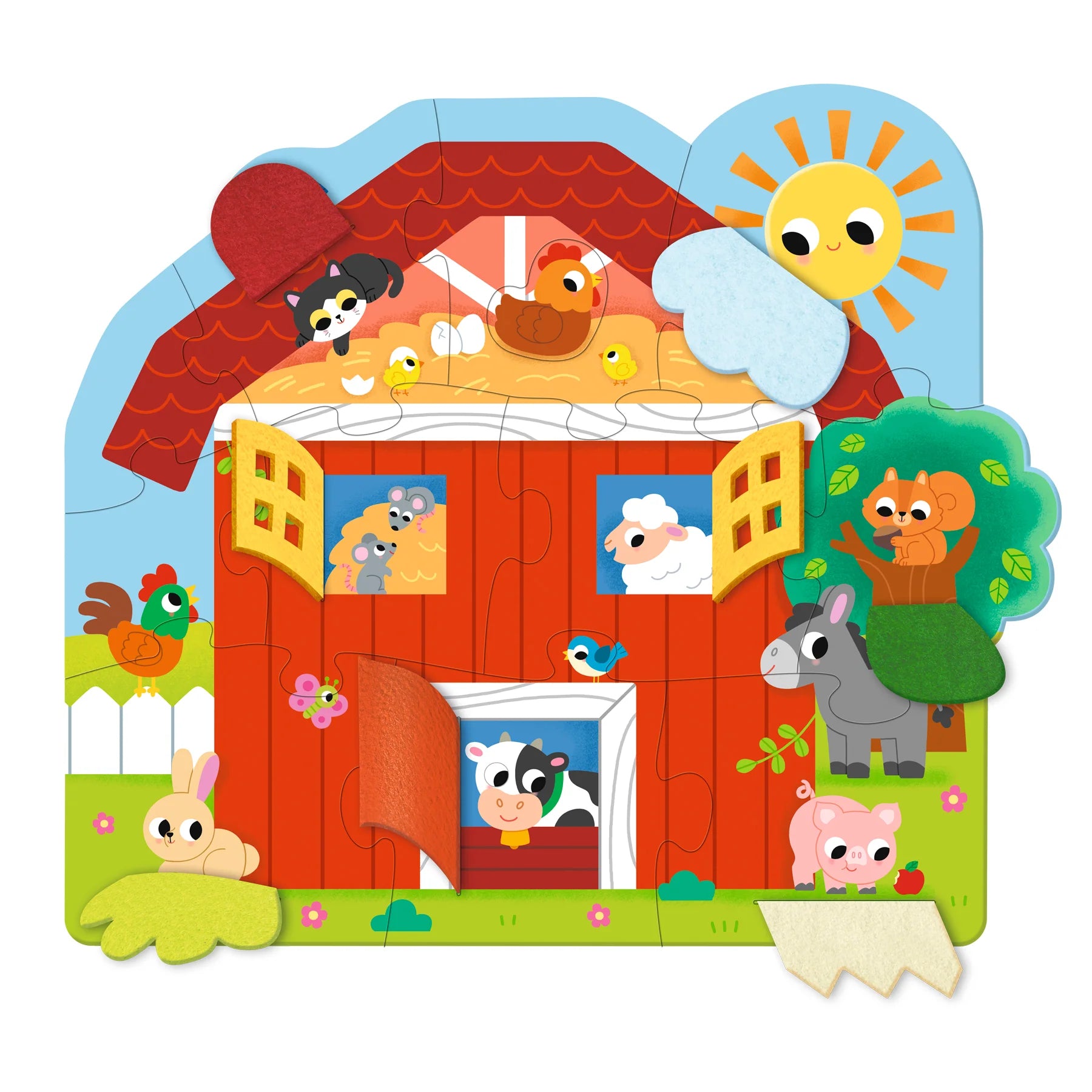 Puzzle XXL granja ¡con solapas!: 12 piezas