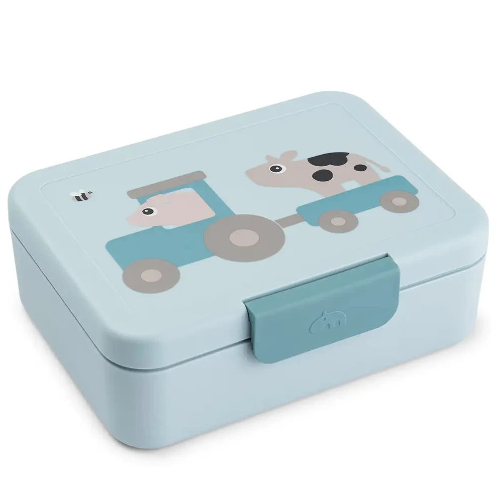 Fiambrera con separador DONEBYDEER · tiny farm azul