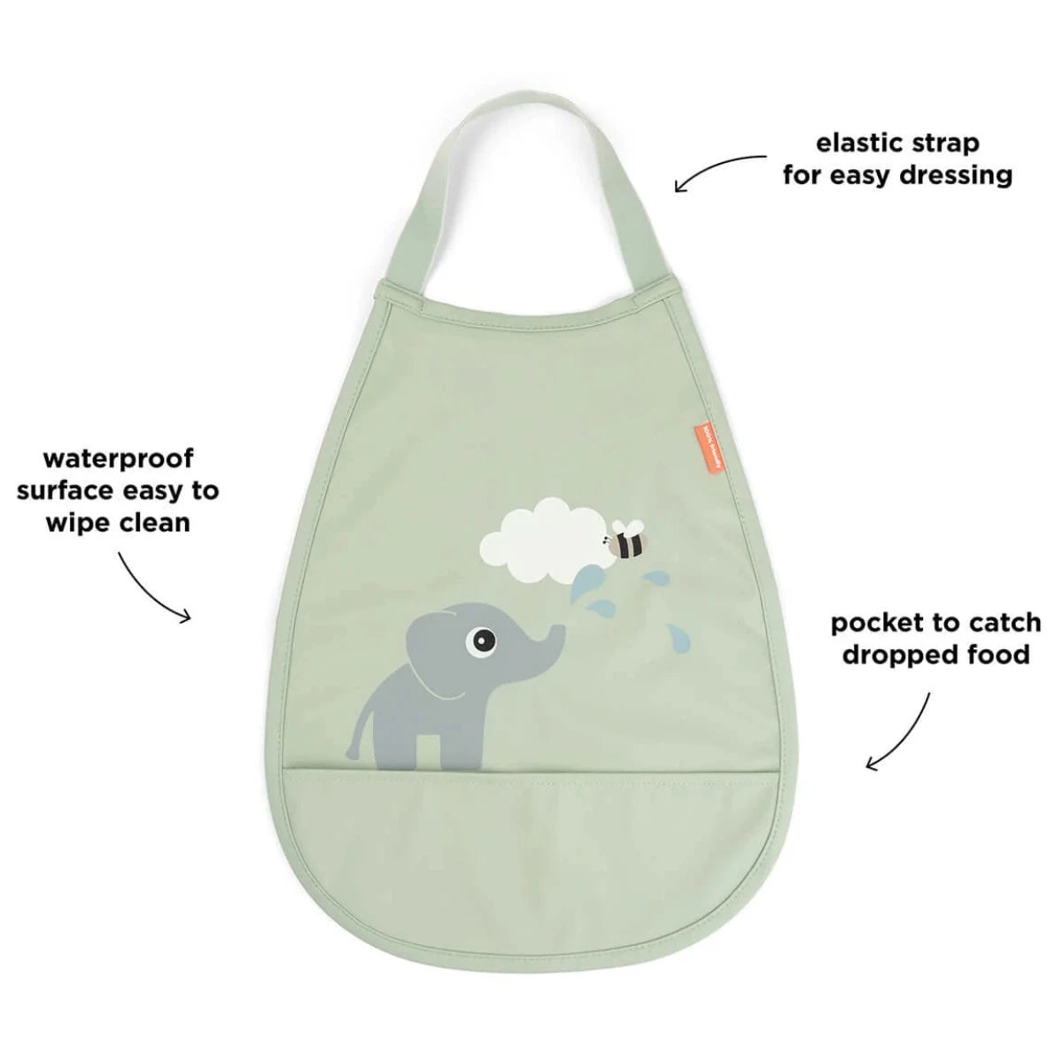 Babero pull-over DONEBYDEER · elphee verde