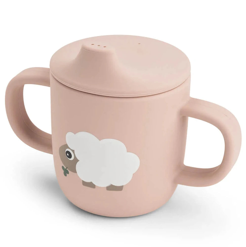 Taza de silicona con asas DONEBYDEER · tiny farm rosa