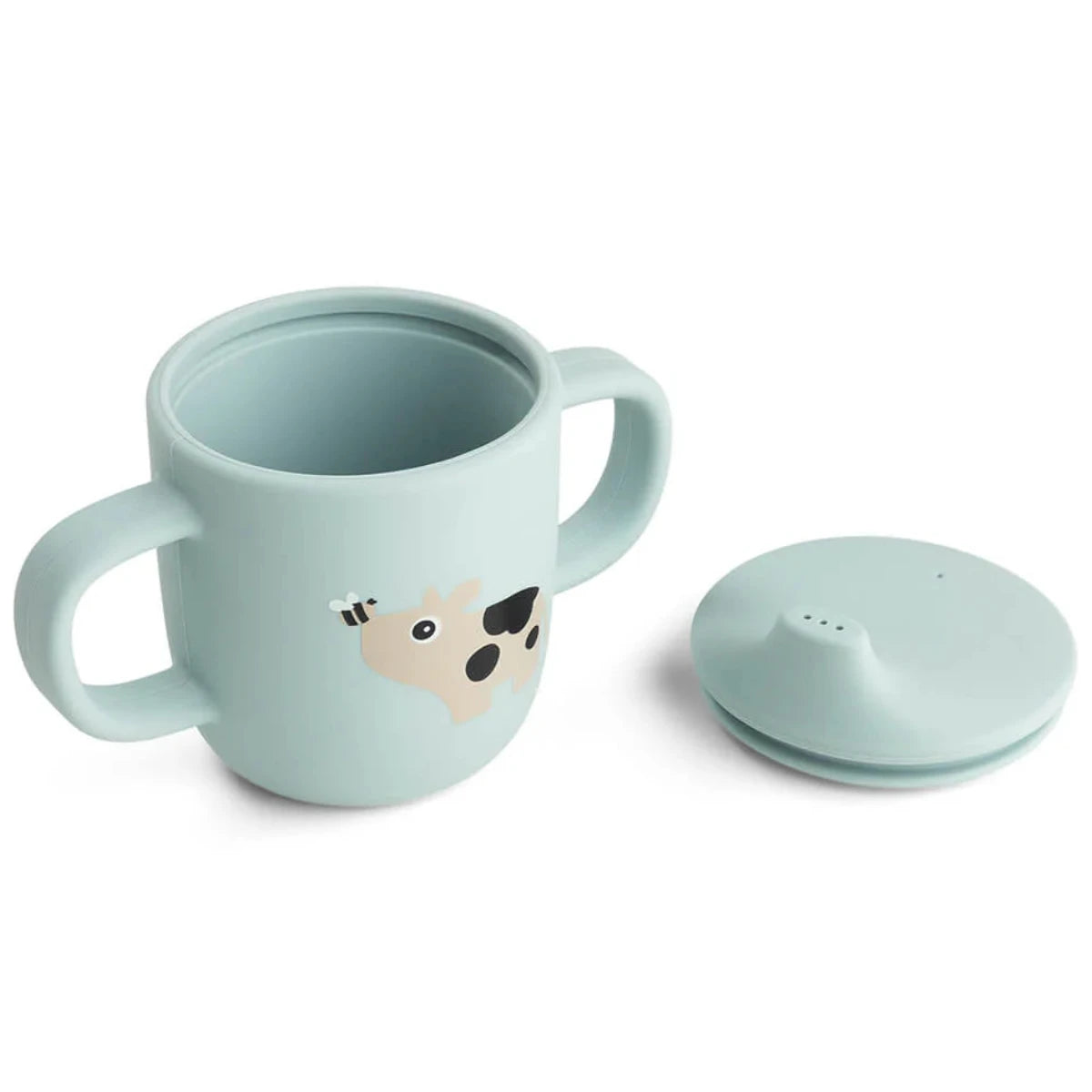 Taza de silicona con asas DONEBYDEER · tiny farm azul