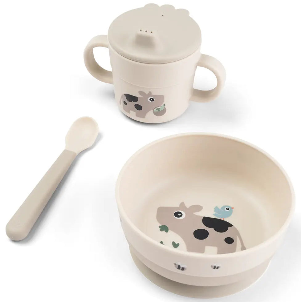 Vajilla foodie con ventosa DONEBYDEER tiny farm · arena