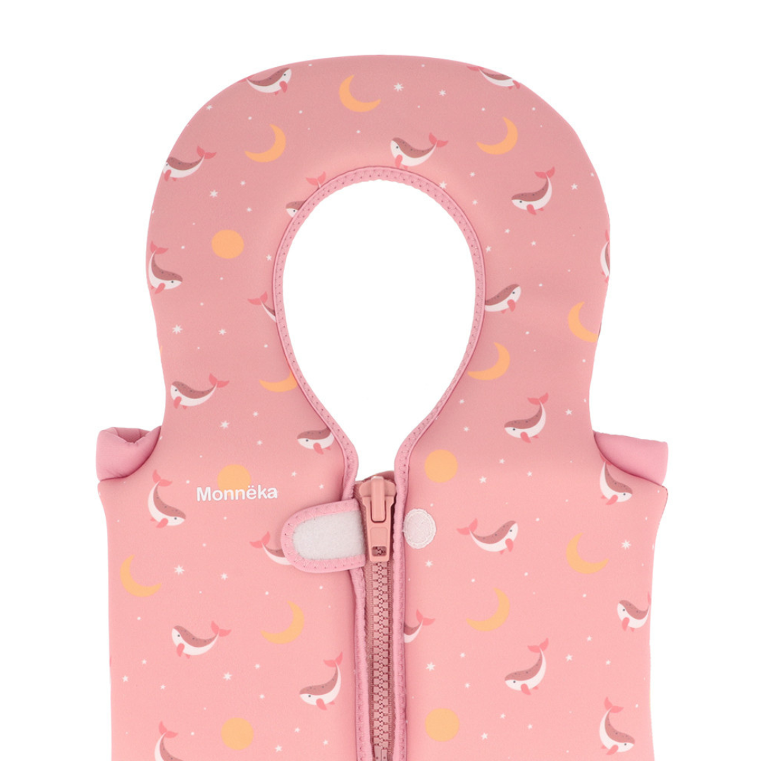 Chaleco flotador de aprendizaje MONNËKA para 1-2 años · whale pink