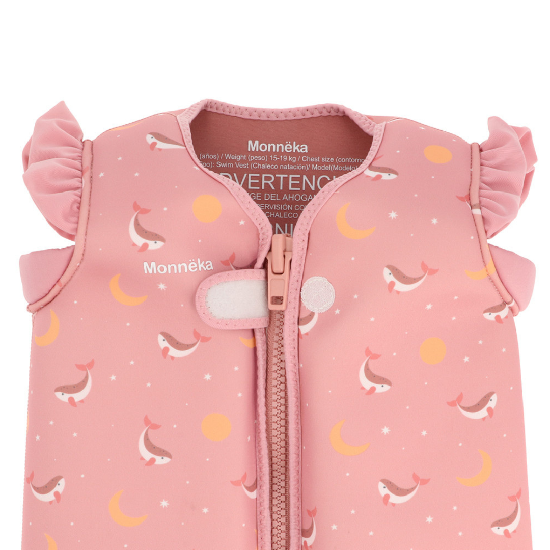 Chaleco flotador de aprendizaje MONNËKA · whale pink