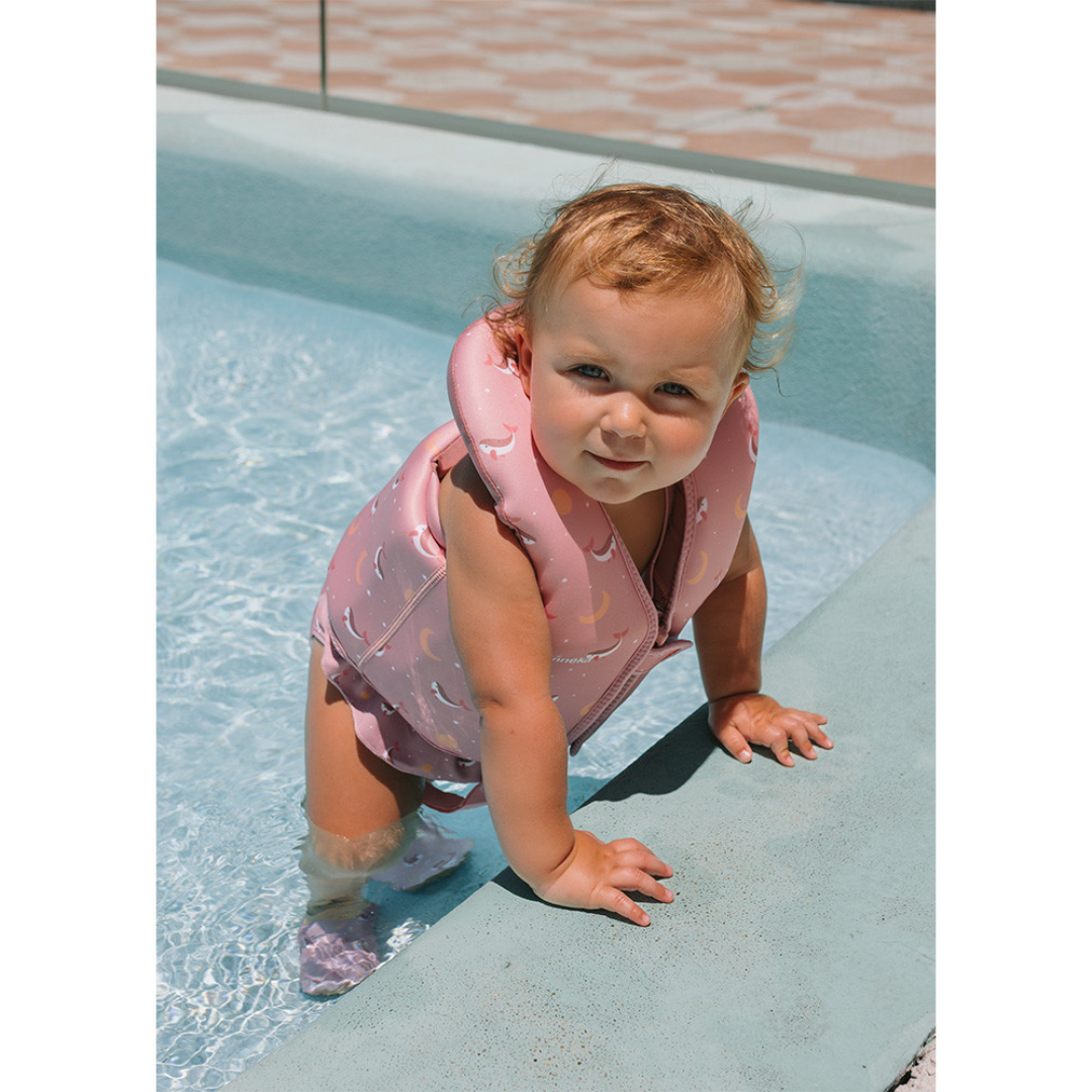 Chaleco flotador de aprendizaje MONNËKA para 1-2 años · whale pink