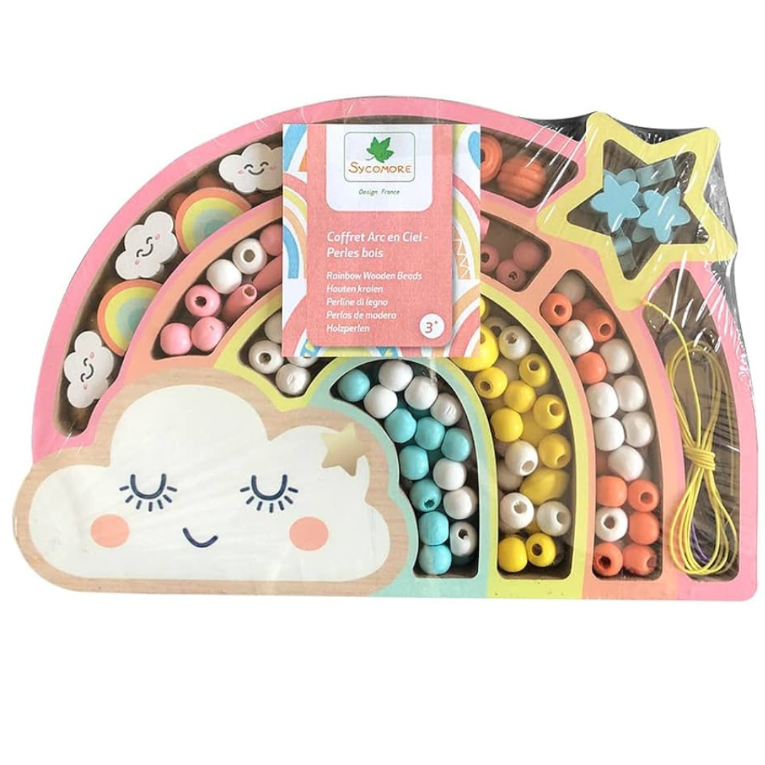 Cofre de 180 perlas de madera · arco en el cielo