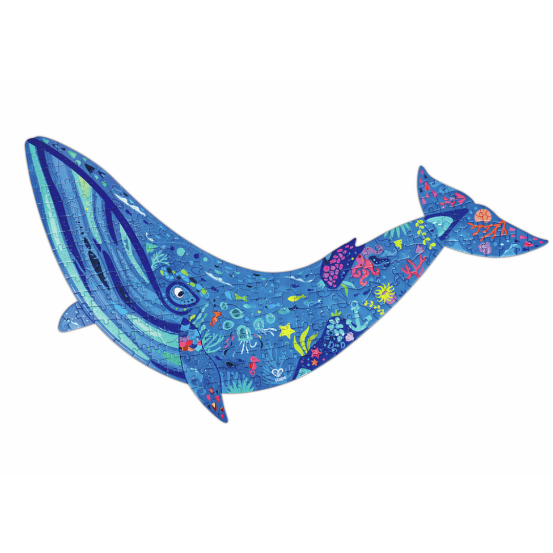 Puzzle de suelo brillante de ballena: 200 piezas