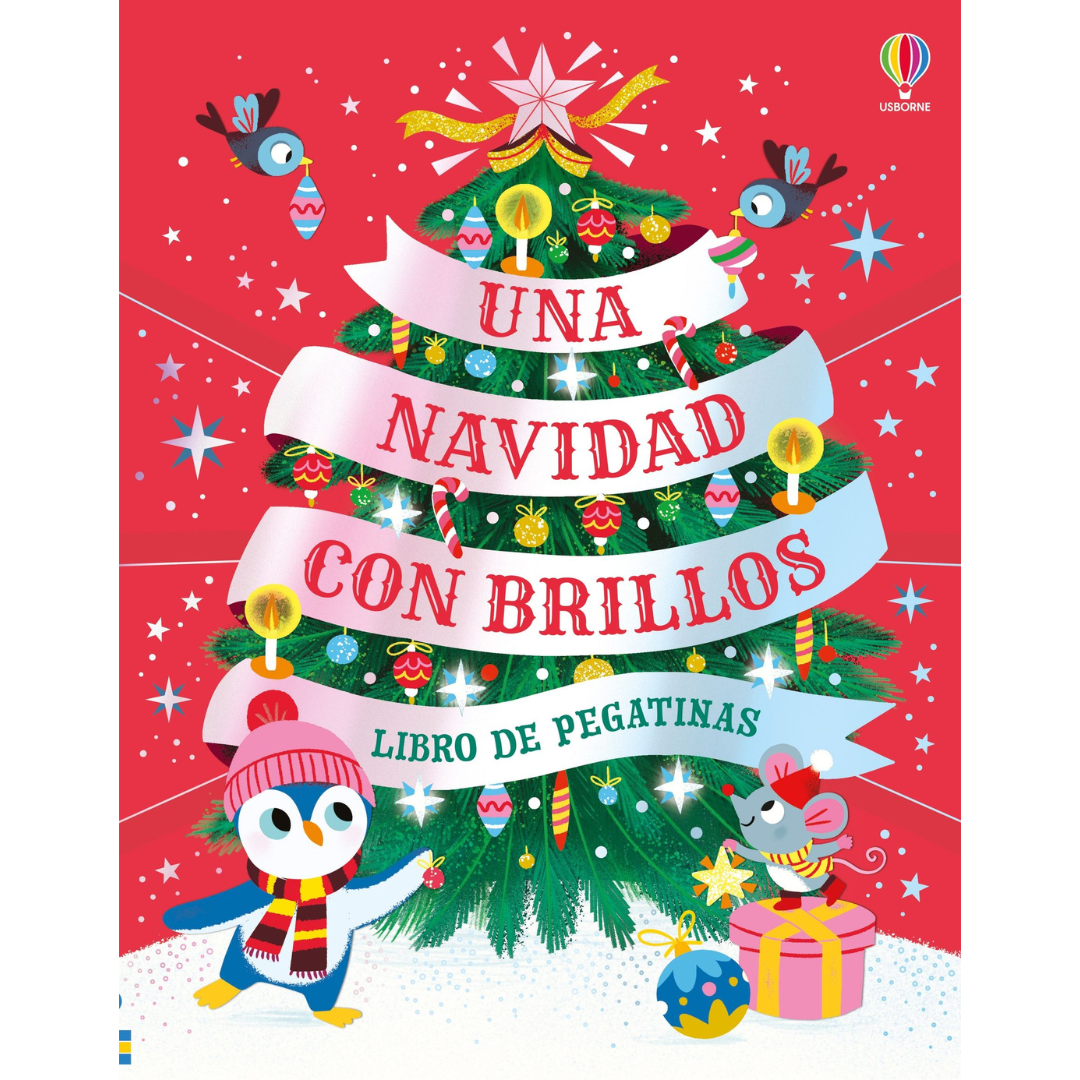 Libro de pegatinas · una navidad con brillos