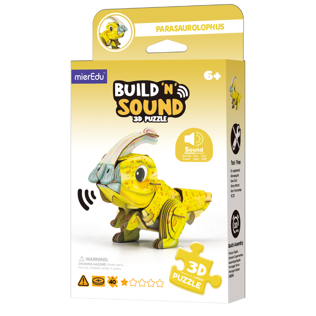Puzzle 3D ¡con sonido! · parasaurolophus