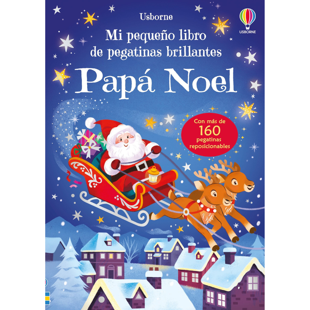 Mi pequeño libro de pegatinas brillantes · Papá Noel
