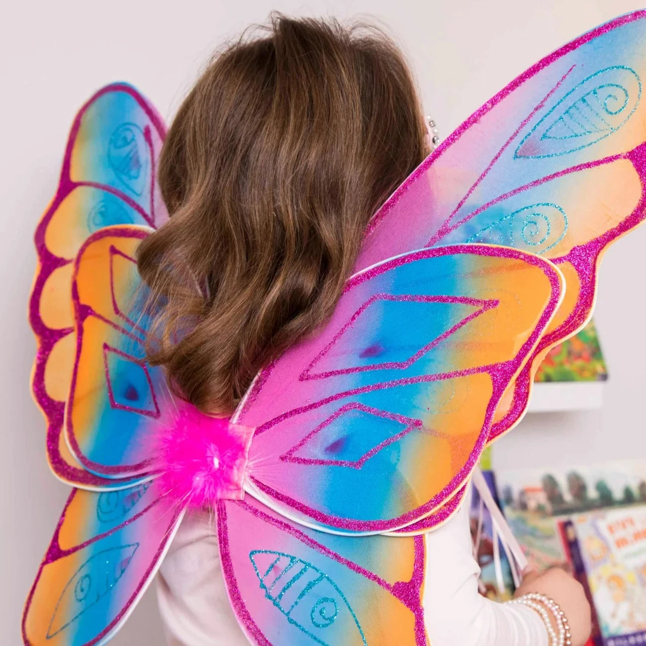 Alas rainbow con purpurina