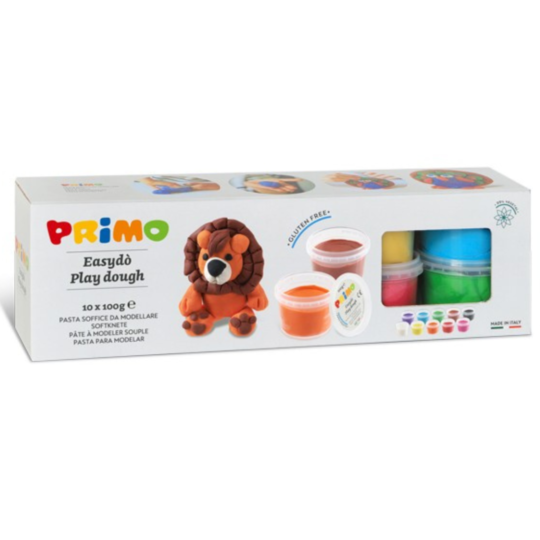 10 Botes de plastilina PRIMO