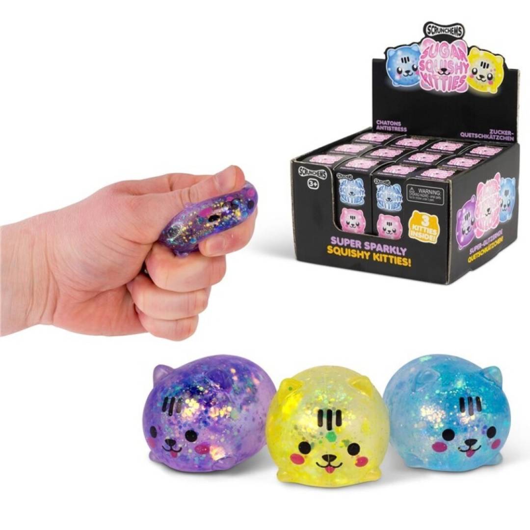 3 Diddy sugar squishy kittens SCRUNCHEMS