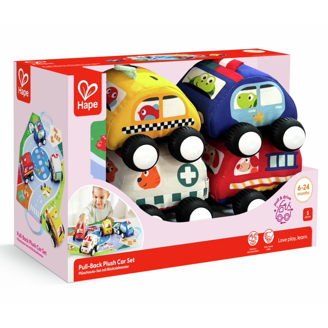 Set de coches de peluche y carretera