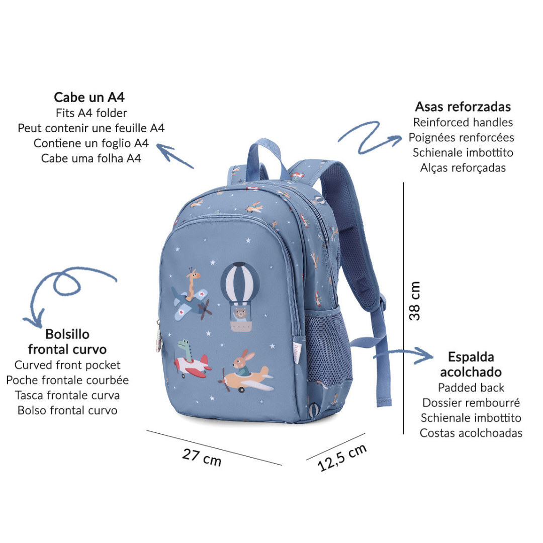 Mochila TUTETE mediana con llavero personalizable · planes