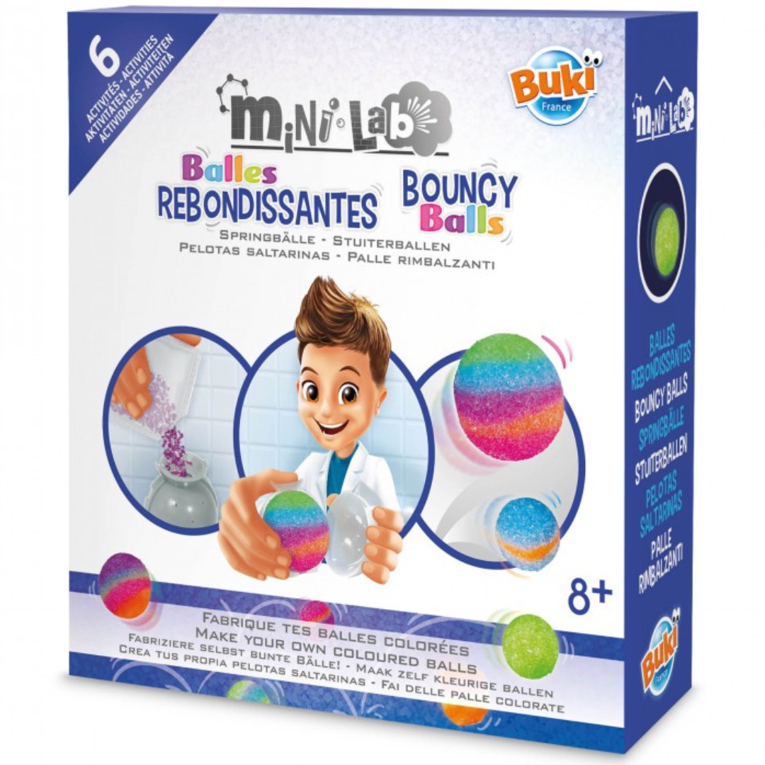 Mini laboratorio para crear pelotas saltarinas