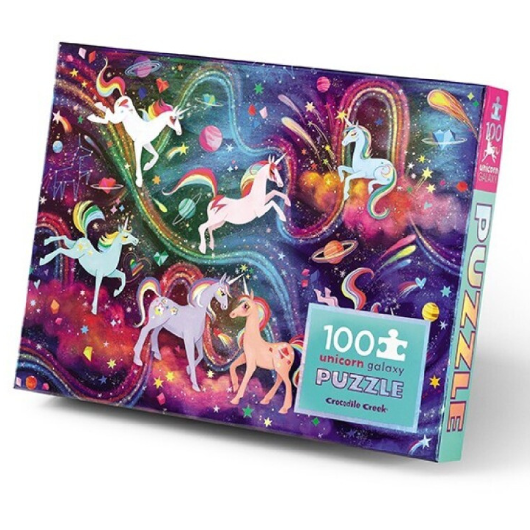 Puzzle holográfico UNICORN GALAXY: 100 piezas