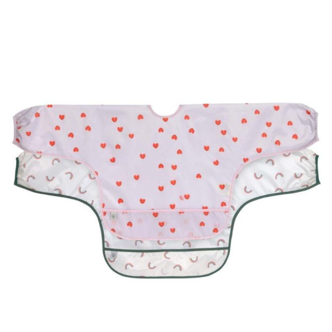 2 baberos manga larga con bolsillo Lässig · Happy Lavender - La Chata Merengüela