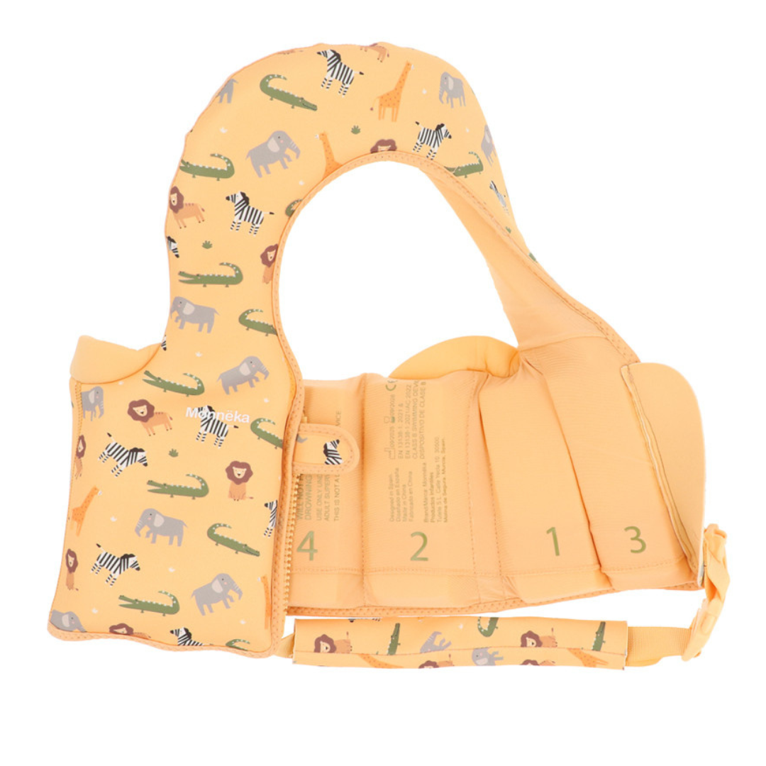 Chaleco flotador de aprendizaje MONNËKA para 1-2 años · wild animals