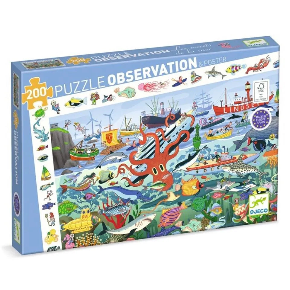 Puzzle de observación los tesoros del mar: 200 piezas
