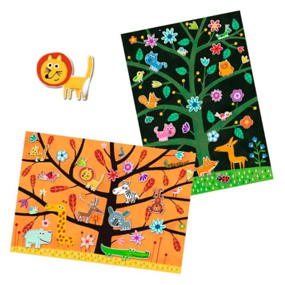 Pegatinas reutilizables · ¡pilla, pilla!