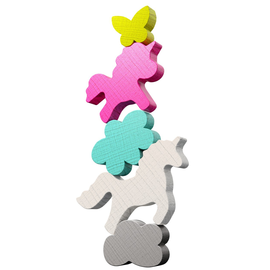 Stacking challenge ¡de bolsillo! · unicornios