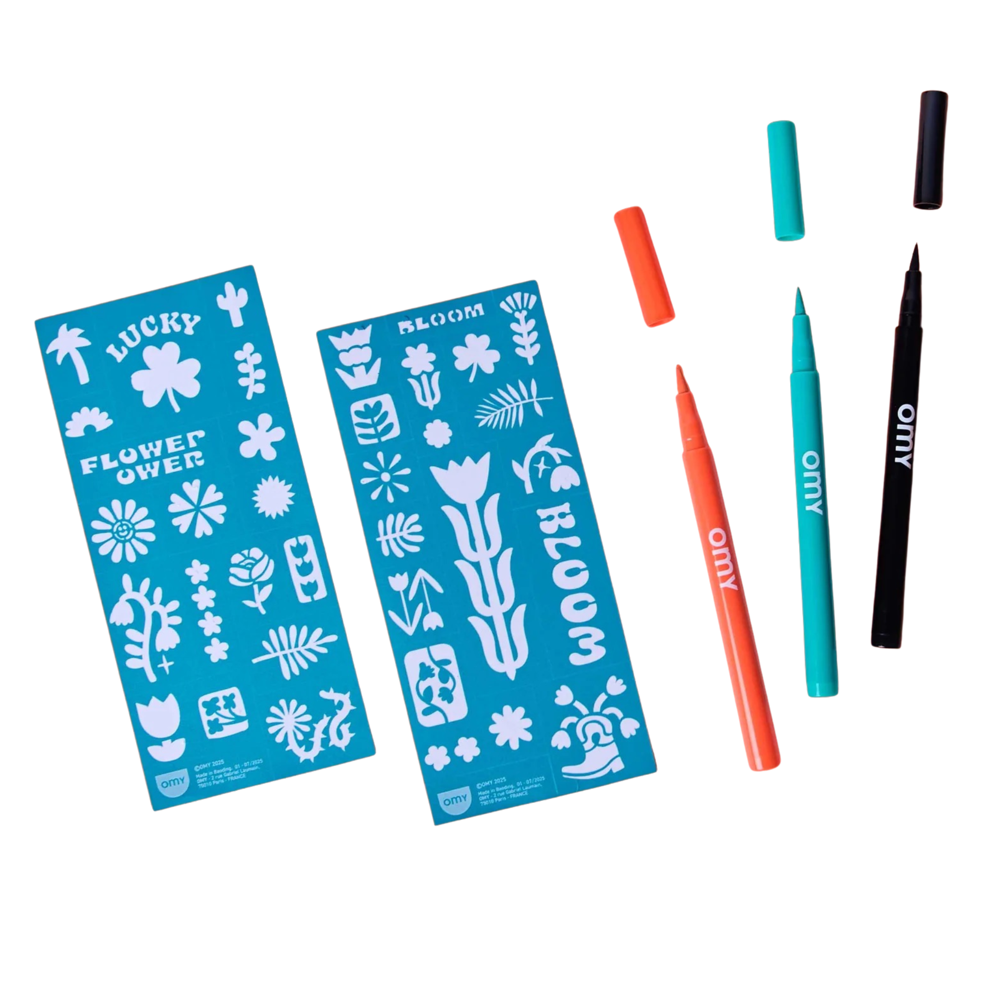 Rotuladores tattoos OMY · flower power