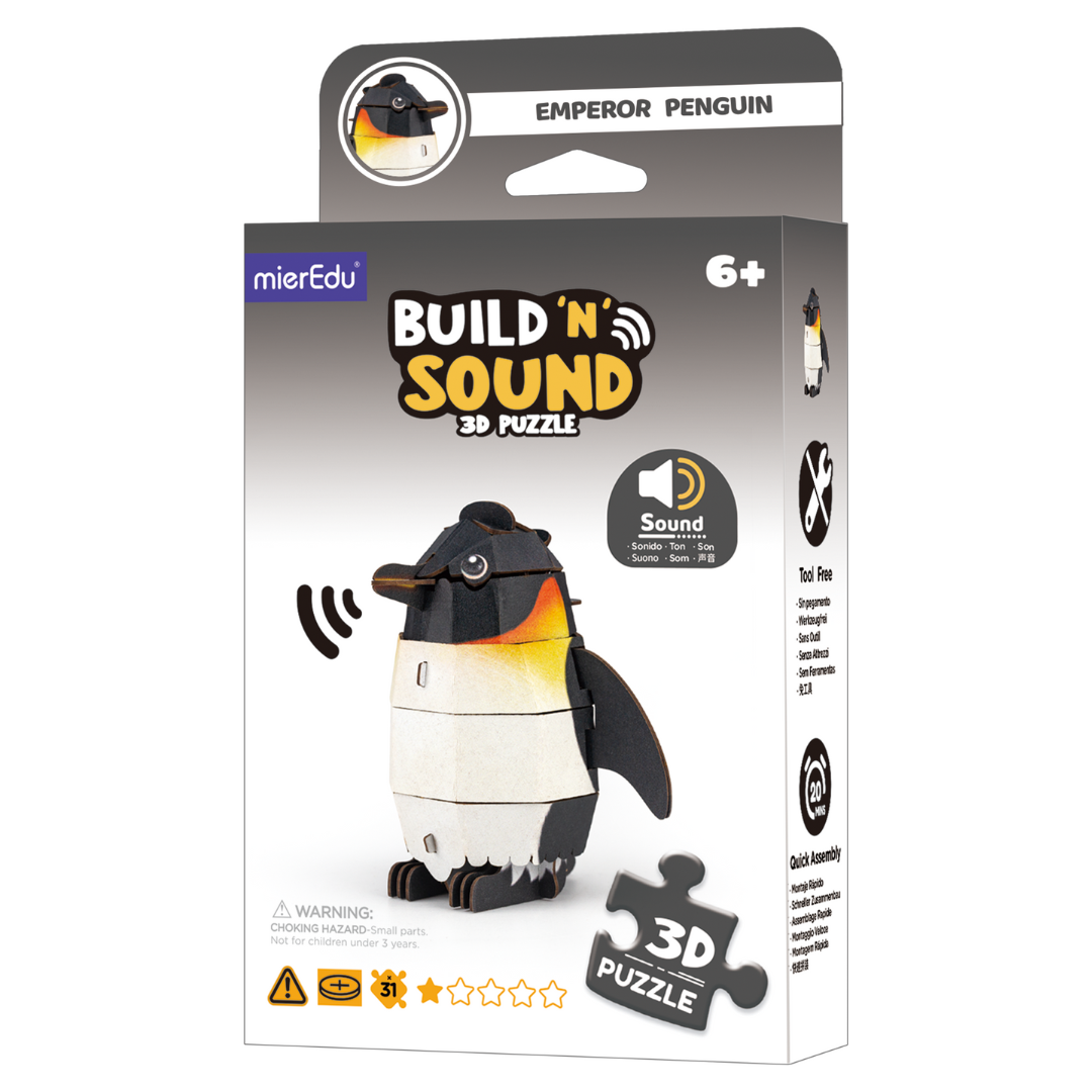 Puzzle 3D ¡con sonido! · pingüino emperador