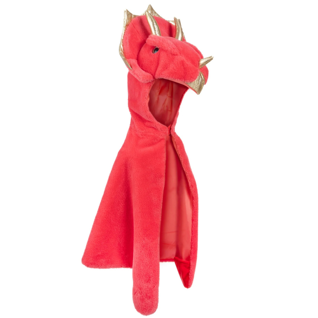 Capa de peluche triceratops