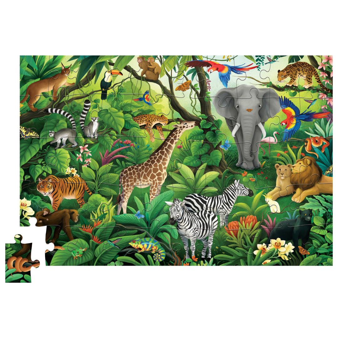 Puzzle holográfico JUNGLE PARADISE: 50 piezas