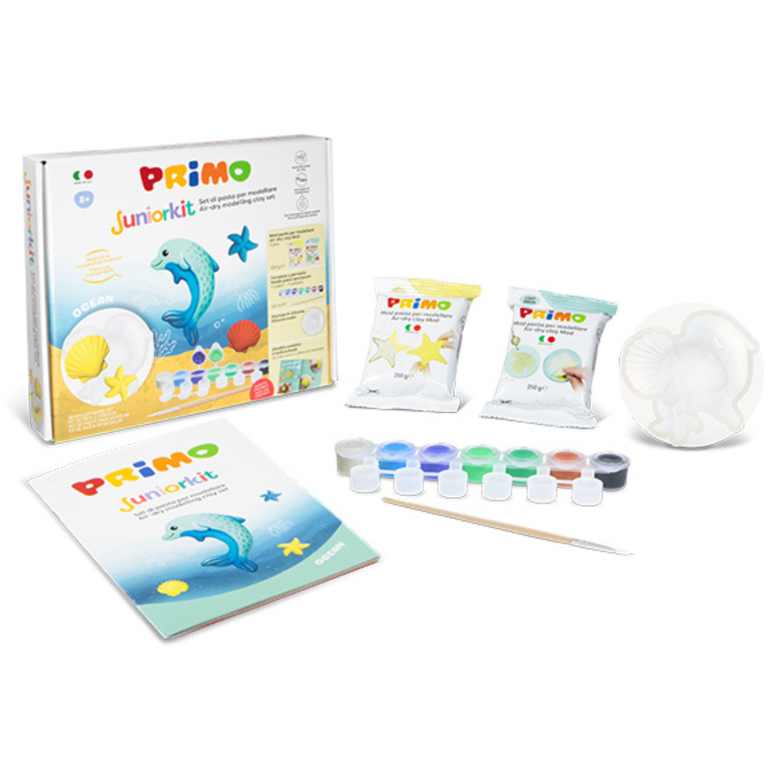 Pasta para moldear y pintar ¡se seca al aire! · océano