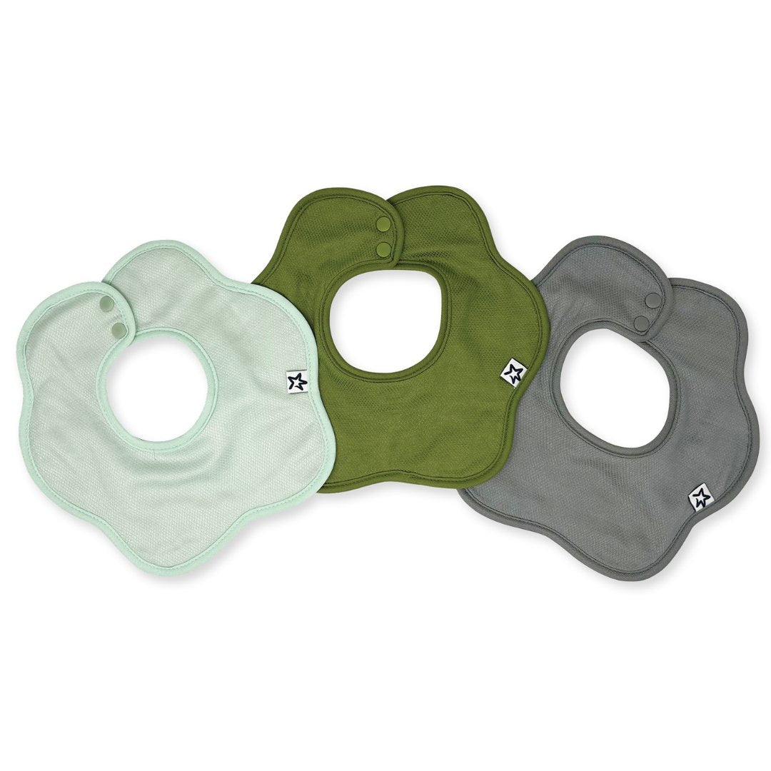 3 baberos cuello redondo TINY TWINKLE