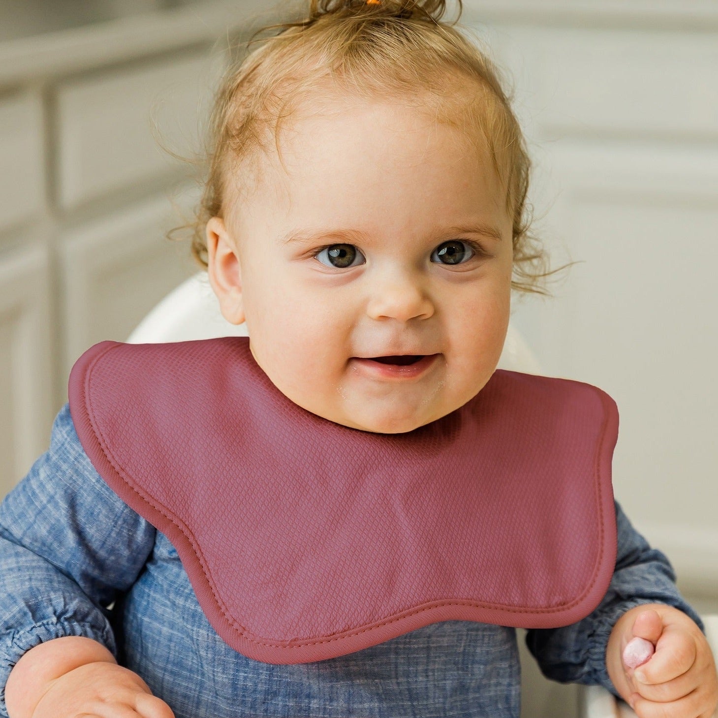 3 baberos cuello redondo Tiny Twinkle · Teja - Burdeos - Rosa - La Chata Merengüela