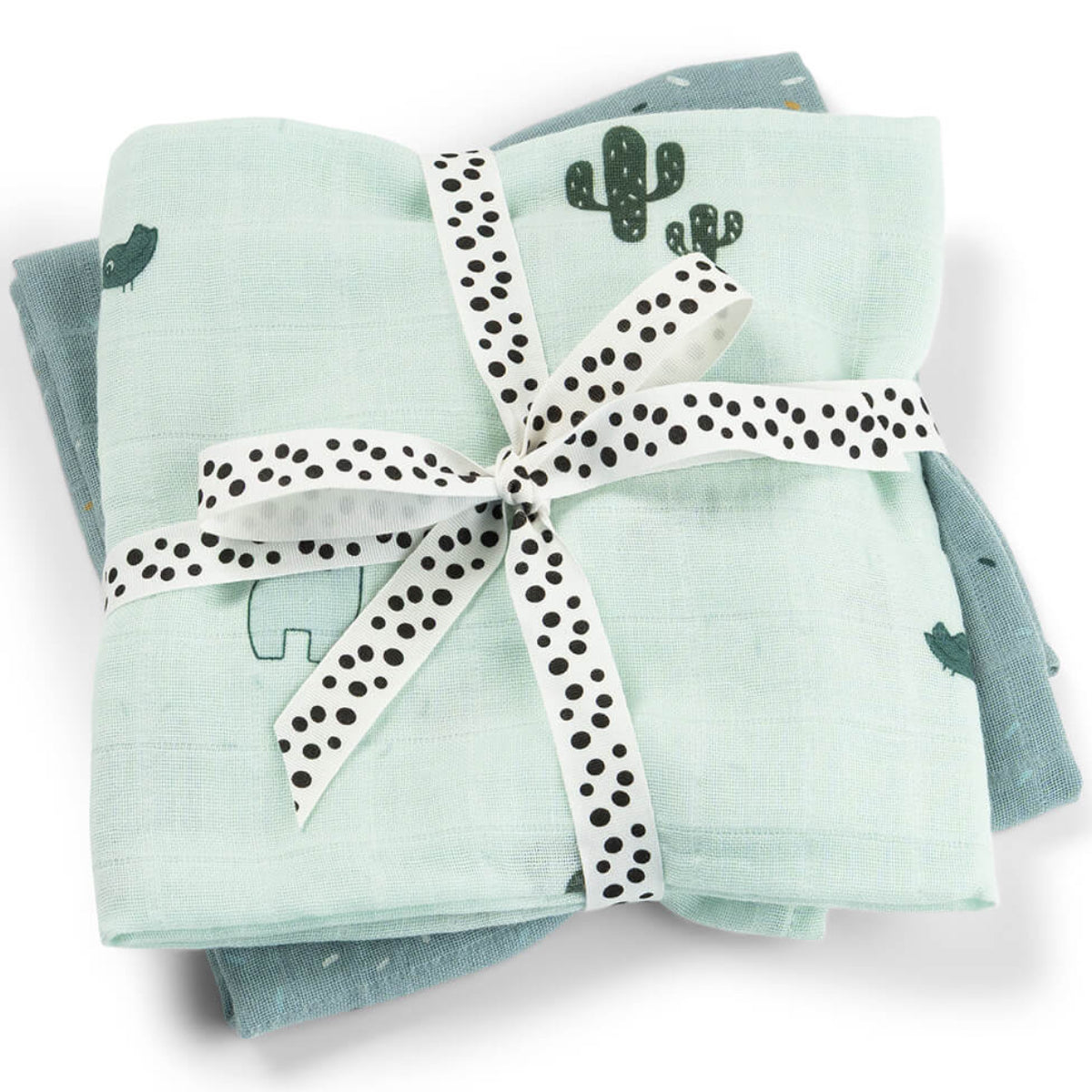 Pack 2 muselinas de algodón DONEBYDEER 65X65 · lalee azul