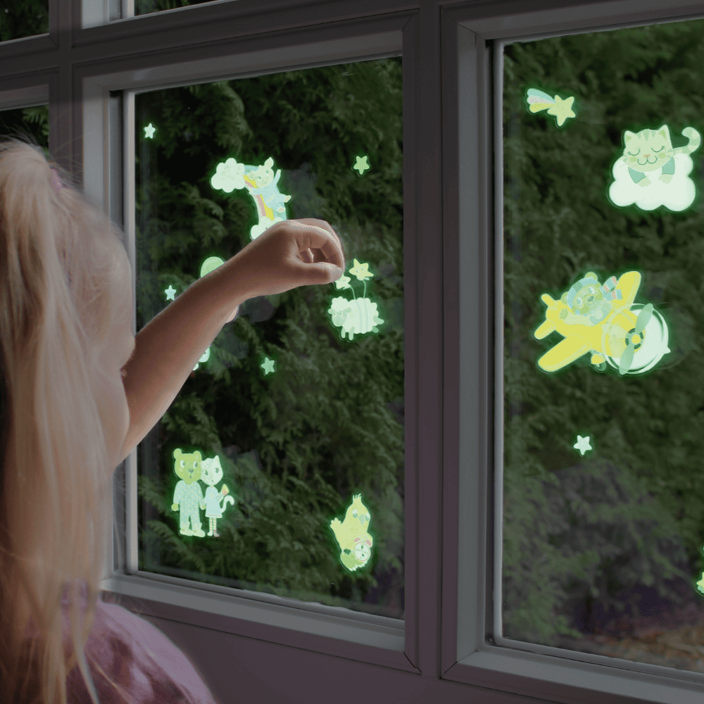 Pegatinas fluorescentes para ventanas