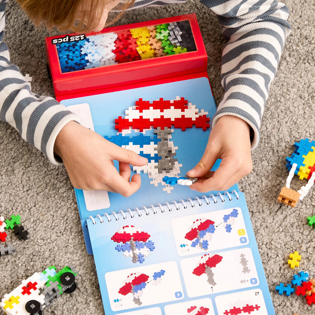 Set de actividades PLUS-PLUS 125 piezas · transporte