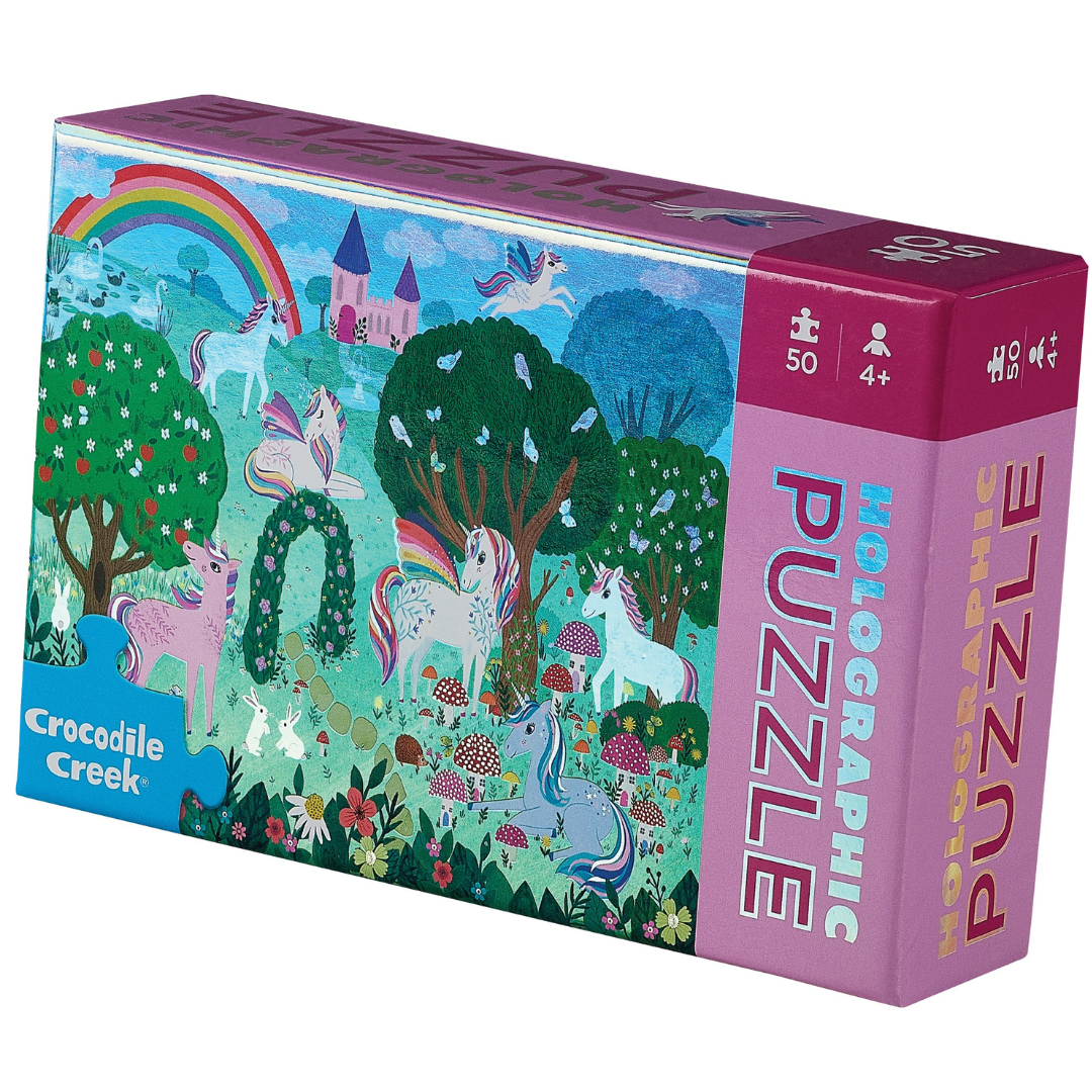 Puzzle holográfico UNICORN GALAXY: 50 piezas