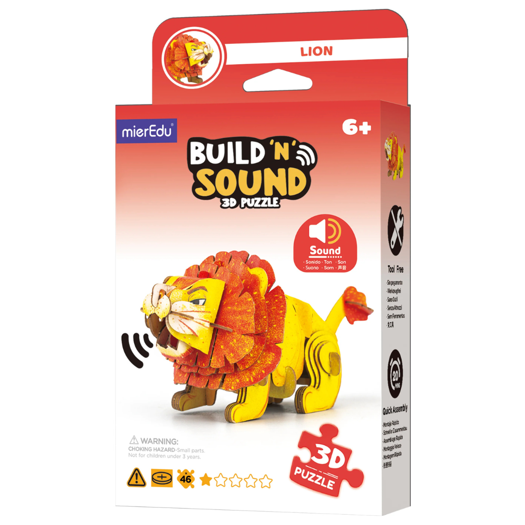 Puzzle 3D ¡con sonido! · león