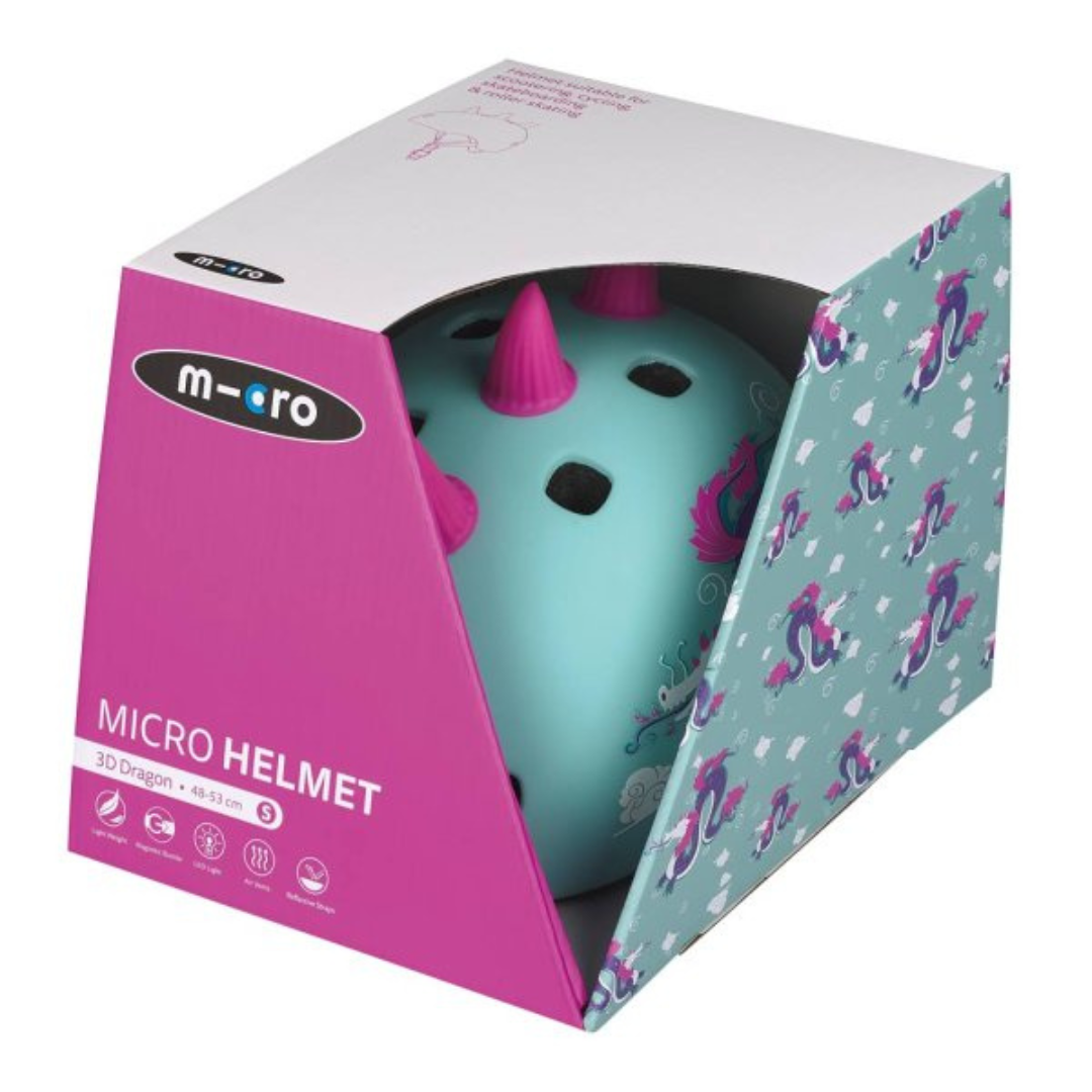 Casco infantil MICRO · dragón 3D