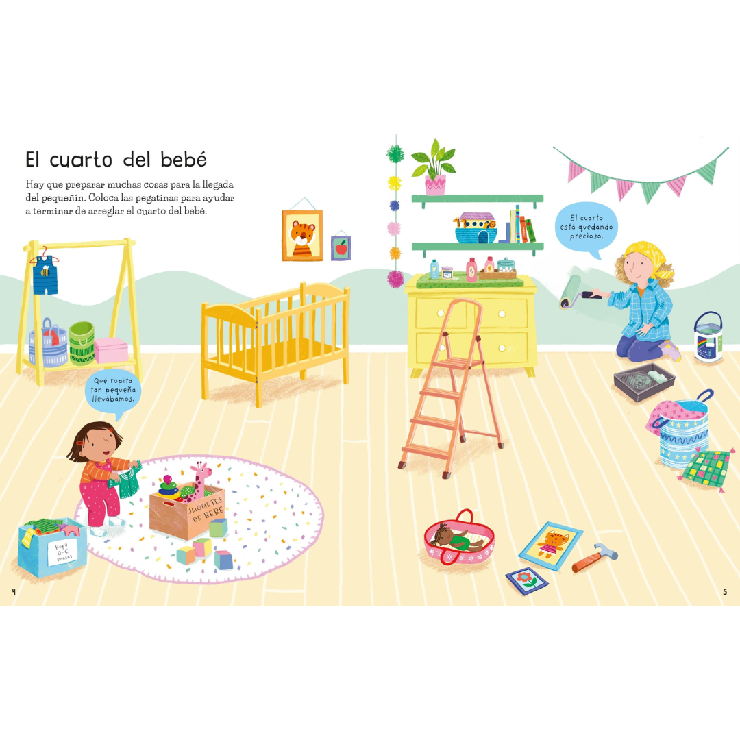 Mi primer libro de pegatinas · ¡Vamos a tener un hermanito!