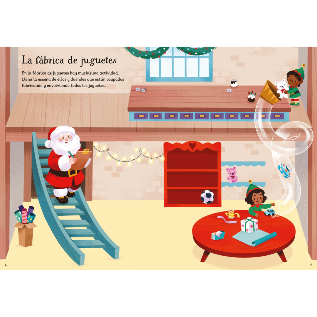 Mi pequeño libro de pegatinas brillantes · Papá Noel