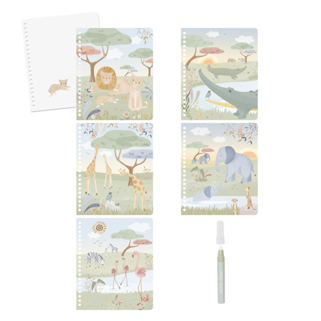 Libro mágico colorear con agua Jim&Rosa LITTLE DUTCH