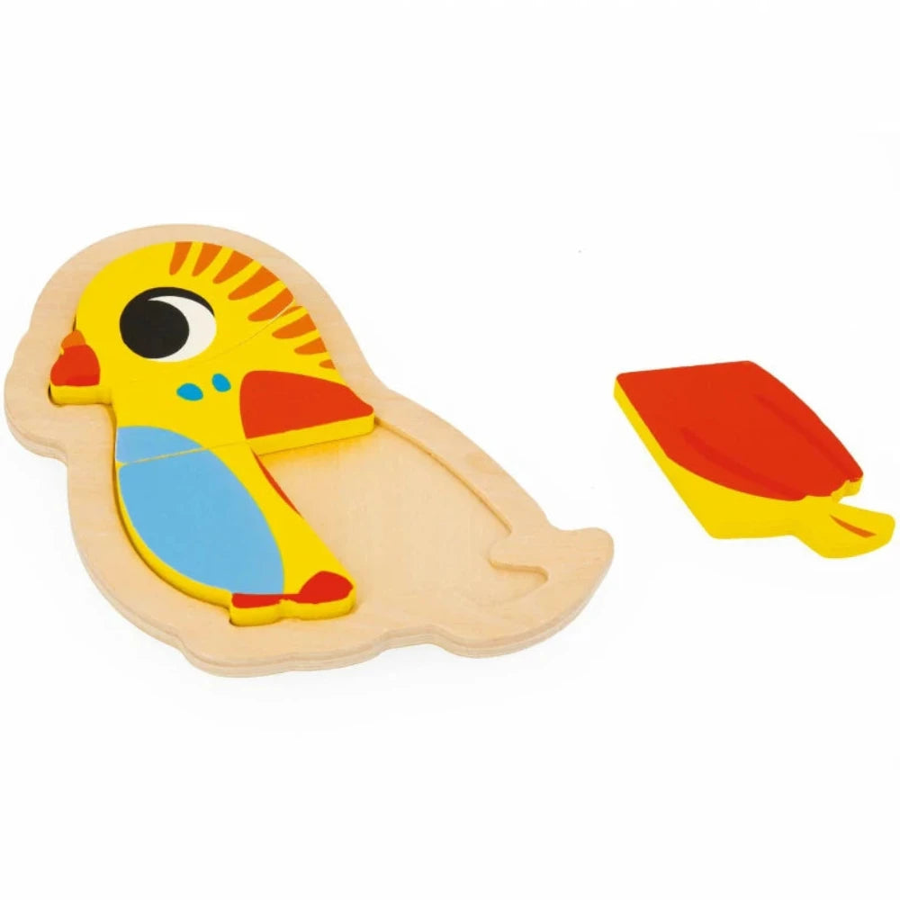4 puzzles evolutivos de madera · animales de compañía