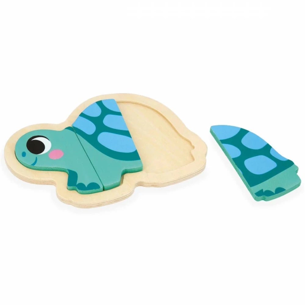 4 puzzles evolutivos de madera · jardín