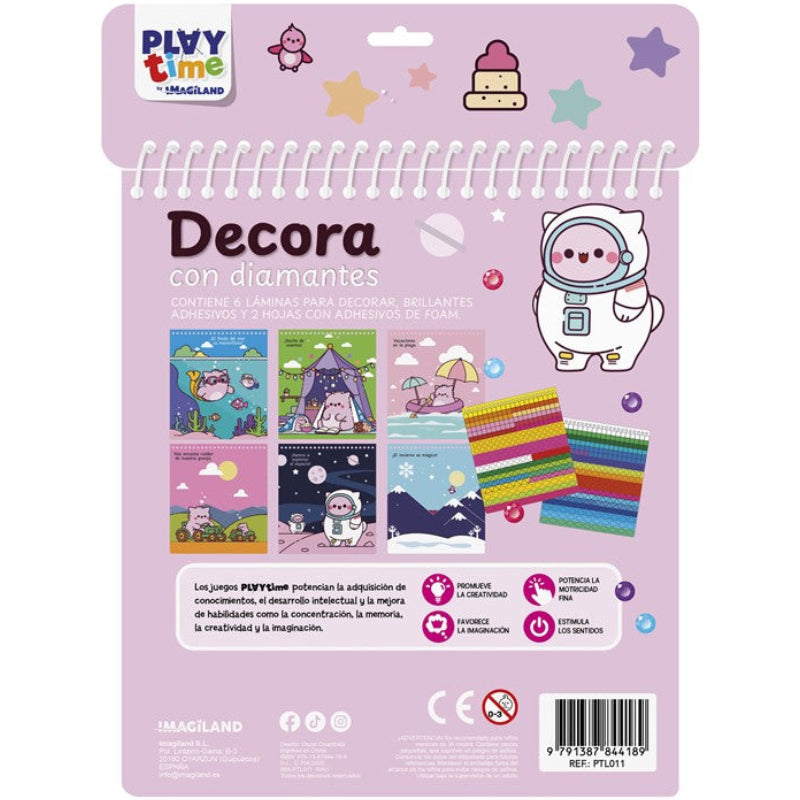 Decora con diamantes: pembe the pink cat