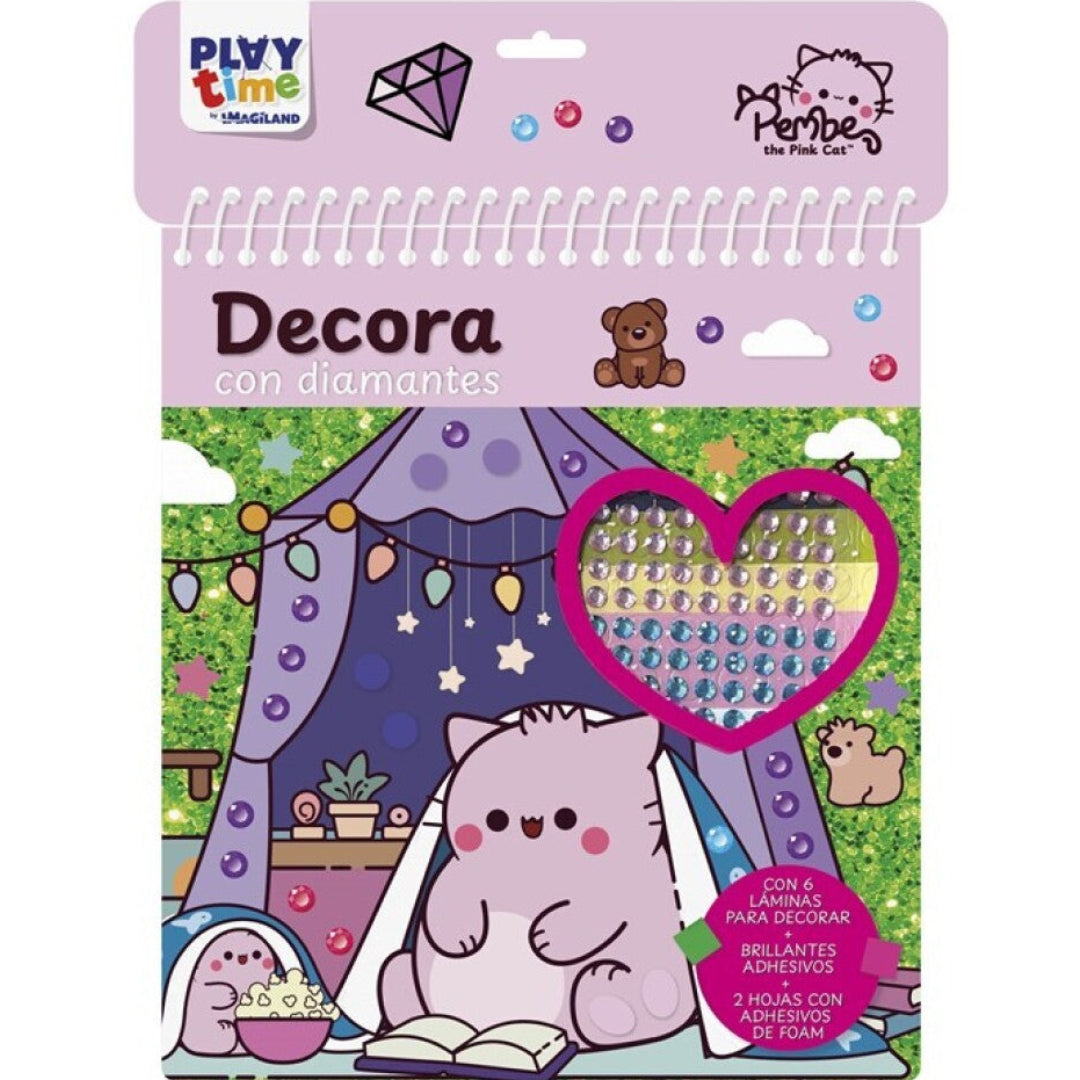 Decora con diamantes: pembe the pink cat