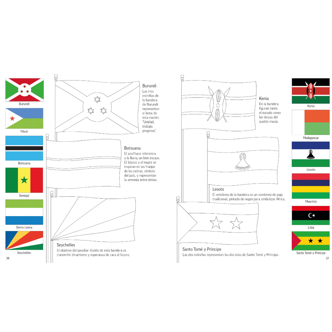Banderas del mundo para colorear